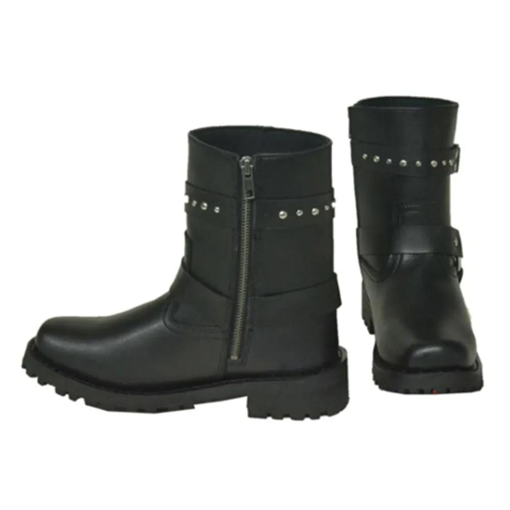 Ironlily - Ladies Motorcycle Biker Leather Boots