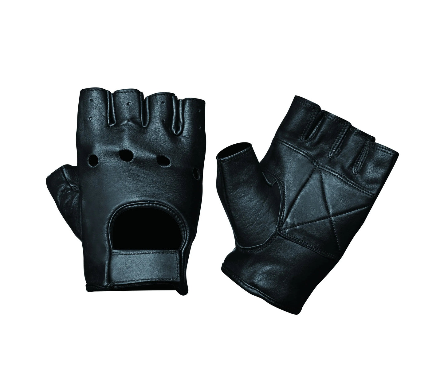 Men’s Half Finger Motorcycle Gloves with Strap