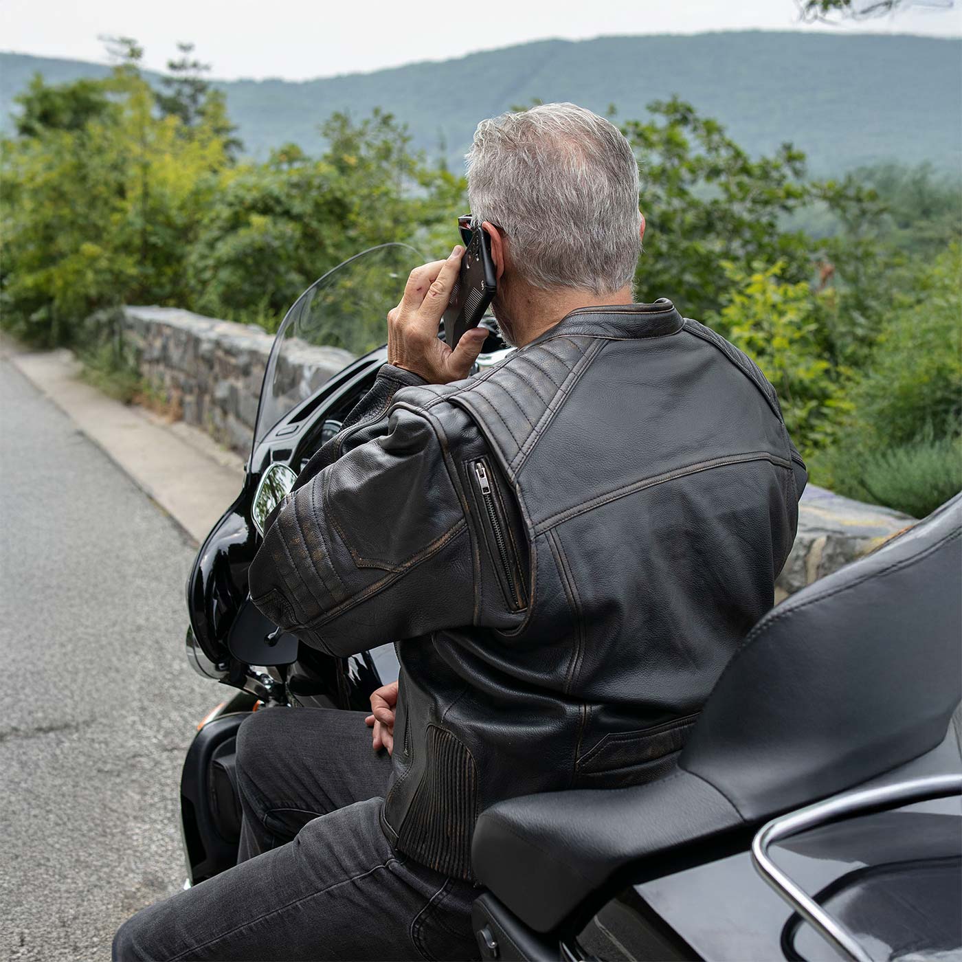Milwaukee Motorcycle Clothing Co. Men's Anarchy Scooter Style Vintage Brown Premium Leather Riding Jacket MMC10004