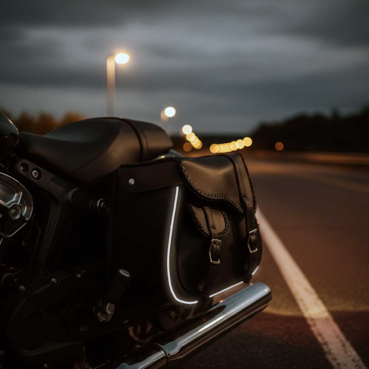 Milwaukee Performance SH66501ZB Black Medium Braided Zip Off PVC Throw Over Saddlebags