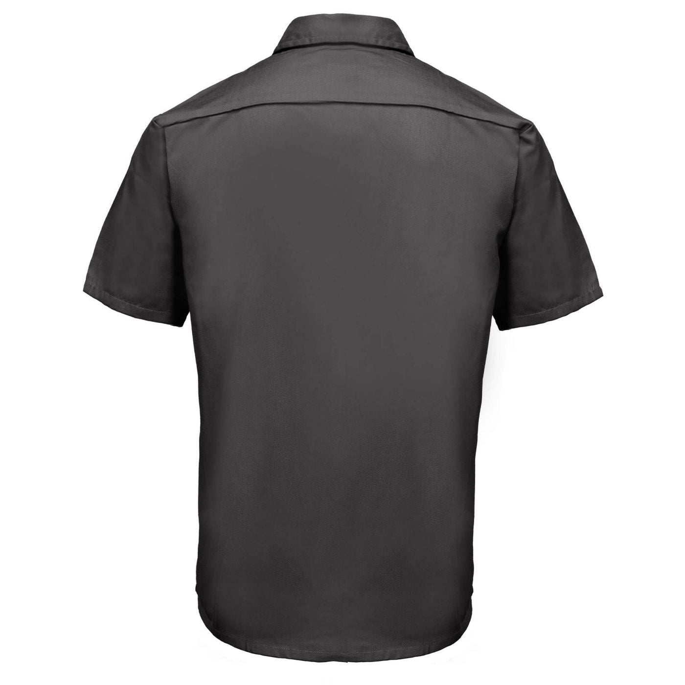 MMCC Men's Steel Grey Super Duty Classic Mechanic Button Up Shirt - 2 Chest Pockets - Microfiber Panel - MDM11628