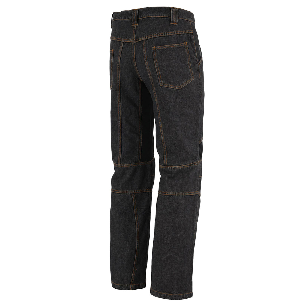 Milwaukee Leather Men's Armored Classic Fit Black Denim Motorcycle Racing Style Pants - MDM5016