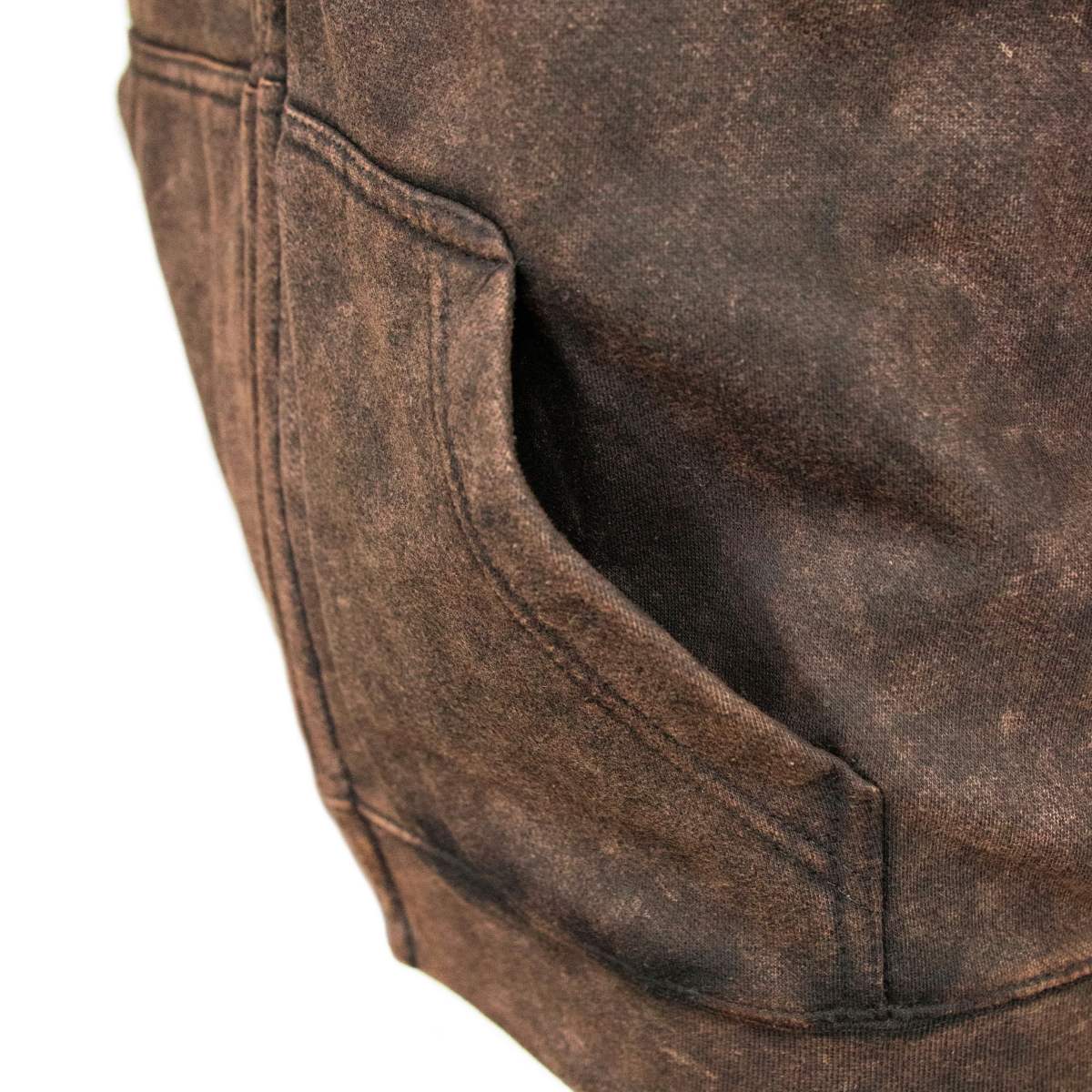 Milwaukee Leather MNG11685 Men's Dark Brown and Black Zipper Front Premium Cotton Hoodie