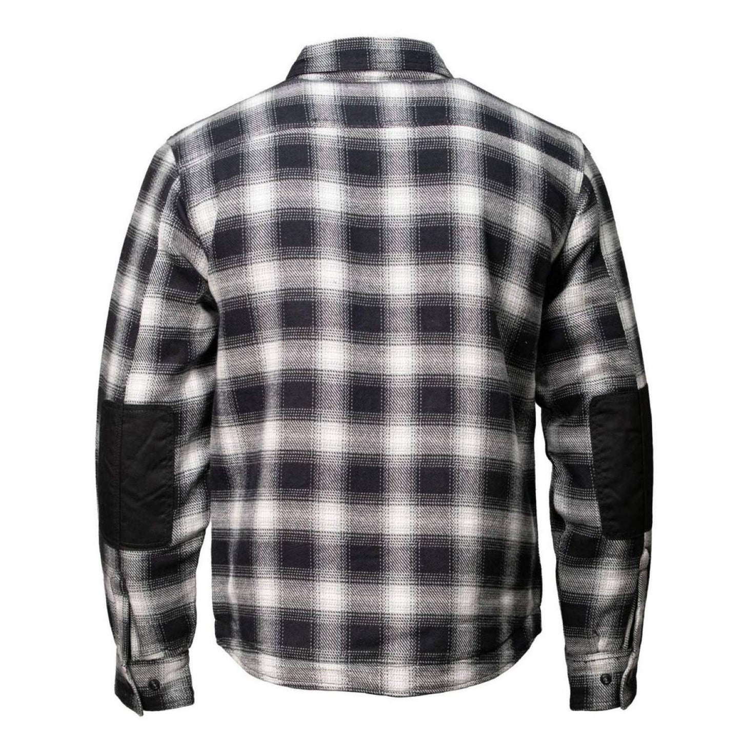 Milwaukee Leather MPM1638 Men's Black and White Checkered Flannel Motorcycle Riding Shirt