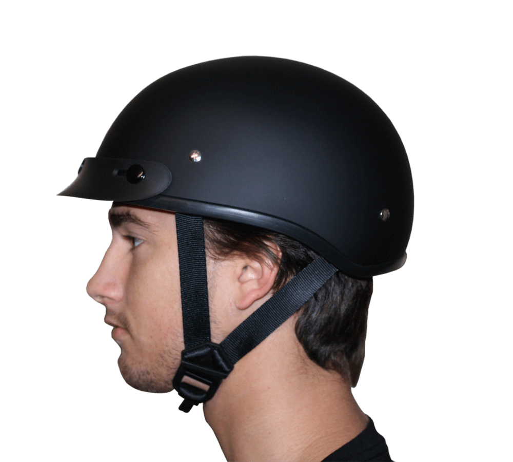 DOT Approved Daytona Motorcycle Half Face Helmet - Skull Cap Graphics for Men & Women, Scooters, ATVs, UTVs & Choppers - W/ Guns