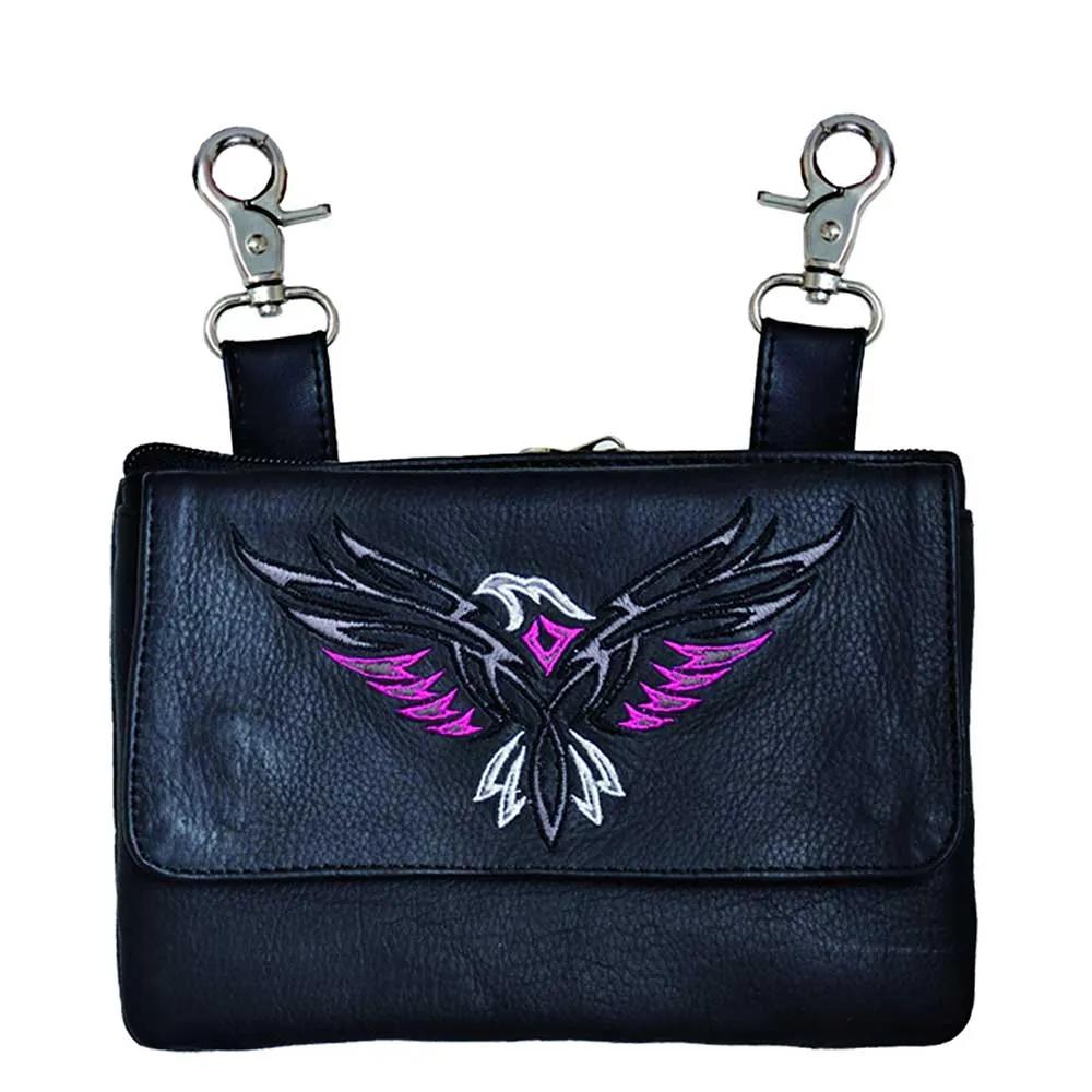 Cowhide Clip-On Bag for Female Motorcyclists