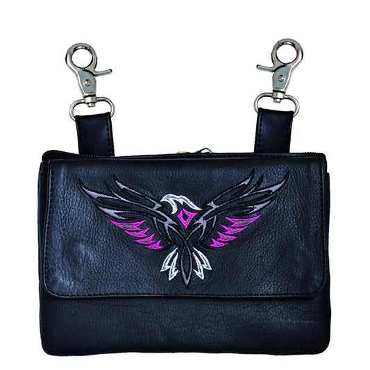 Cowhide Clip-On Bag for Female Motorcyclists