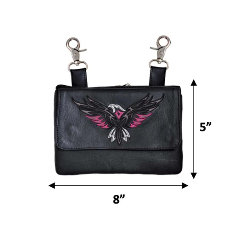 Cowhide Clip-On Bag for Female Motorcyclists