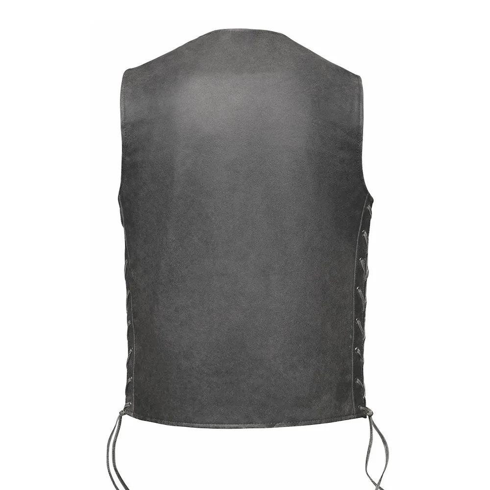 Tombstone - Mens Gray Leather Vest