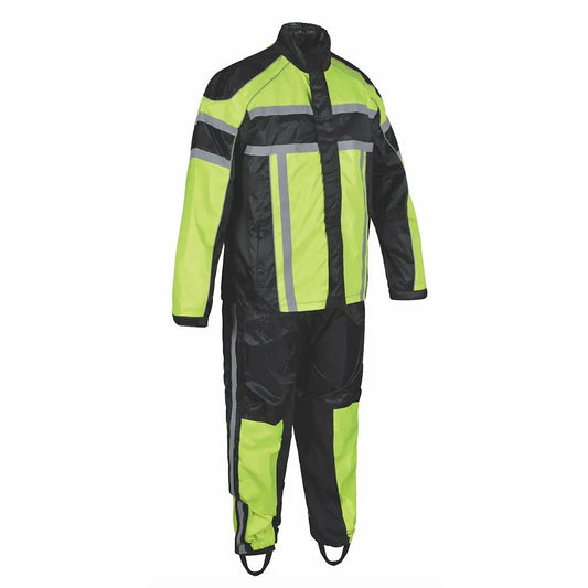 2714.11 - Men’s Green Textile Rain Suit for Bike Riding