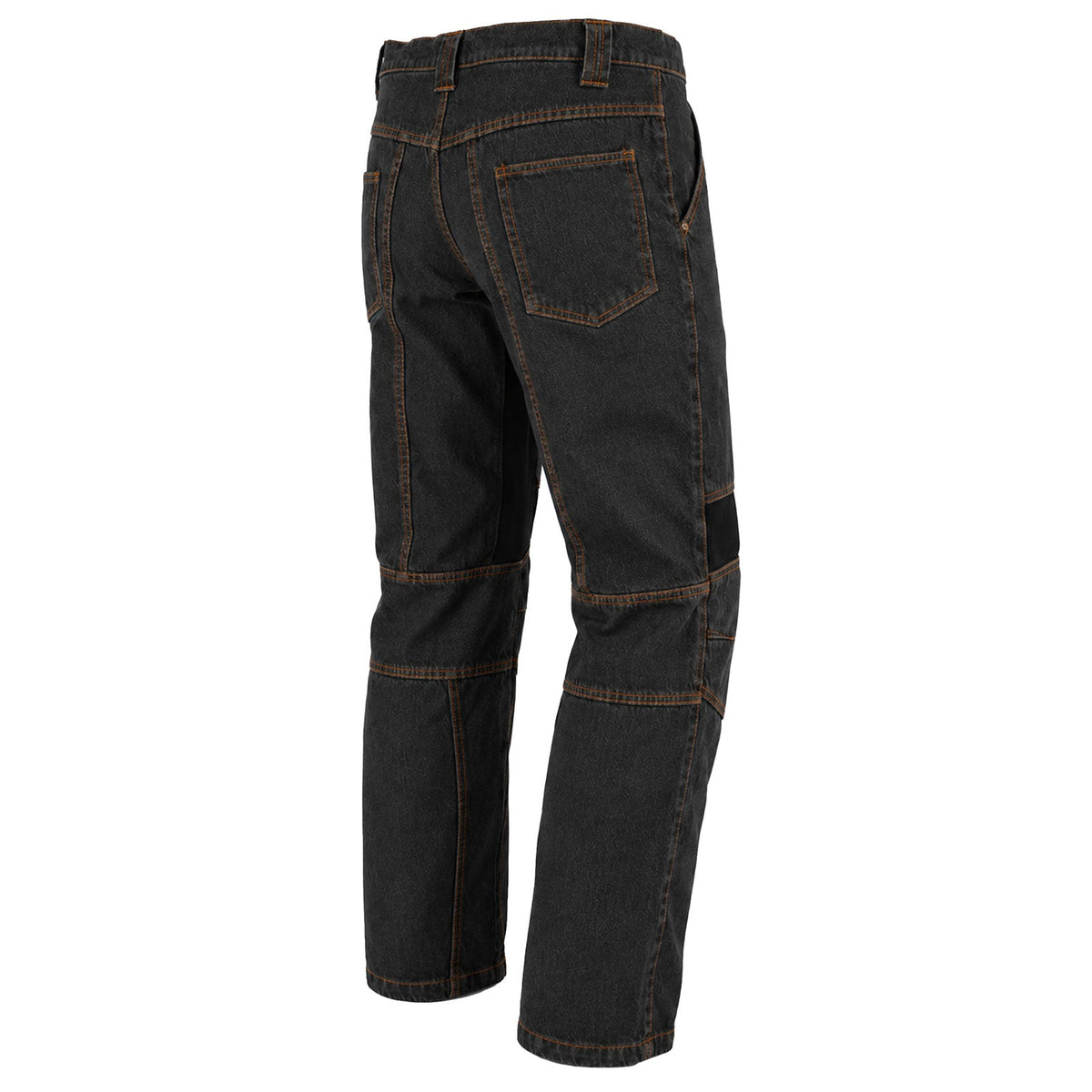Milwaukee Leather Men's Armored Classic Fit Black Denim Motorcycle Racing Style Pants - MDM5016