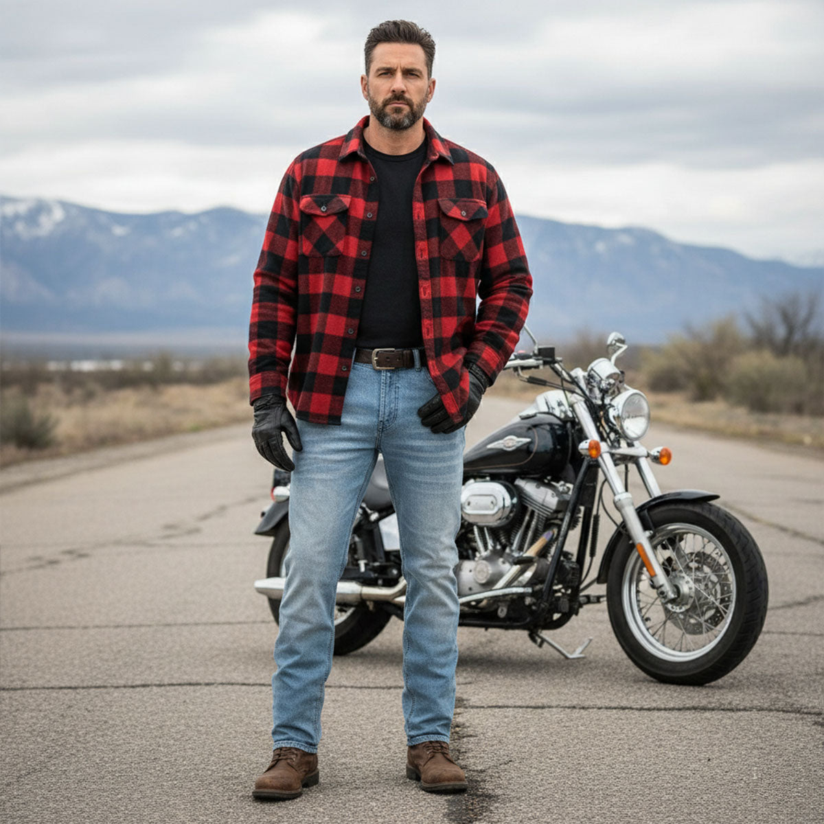 Milwaukee Leather MDM5003 Men's Blue Armored Motorcycle Riding Denim Jeans Reinforced with Aramid Fibers
