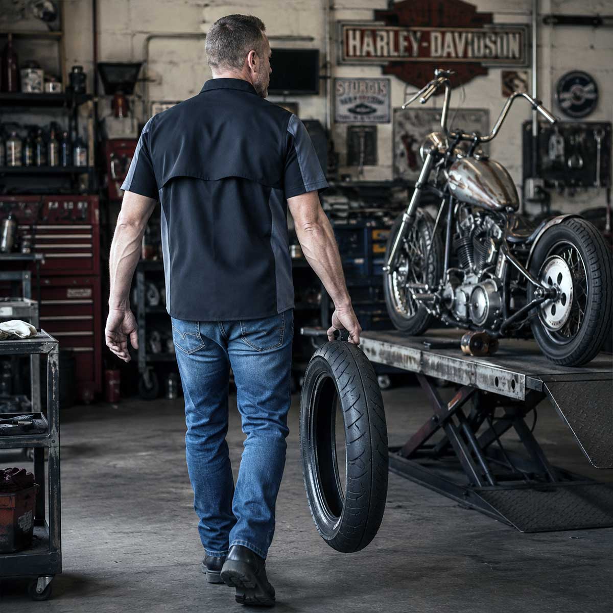 MMCC Men's Cool Shift Mechanic Vented Work Shop Shirt - MMC16013