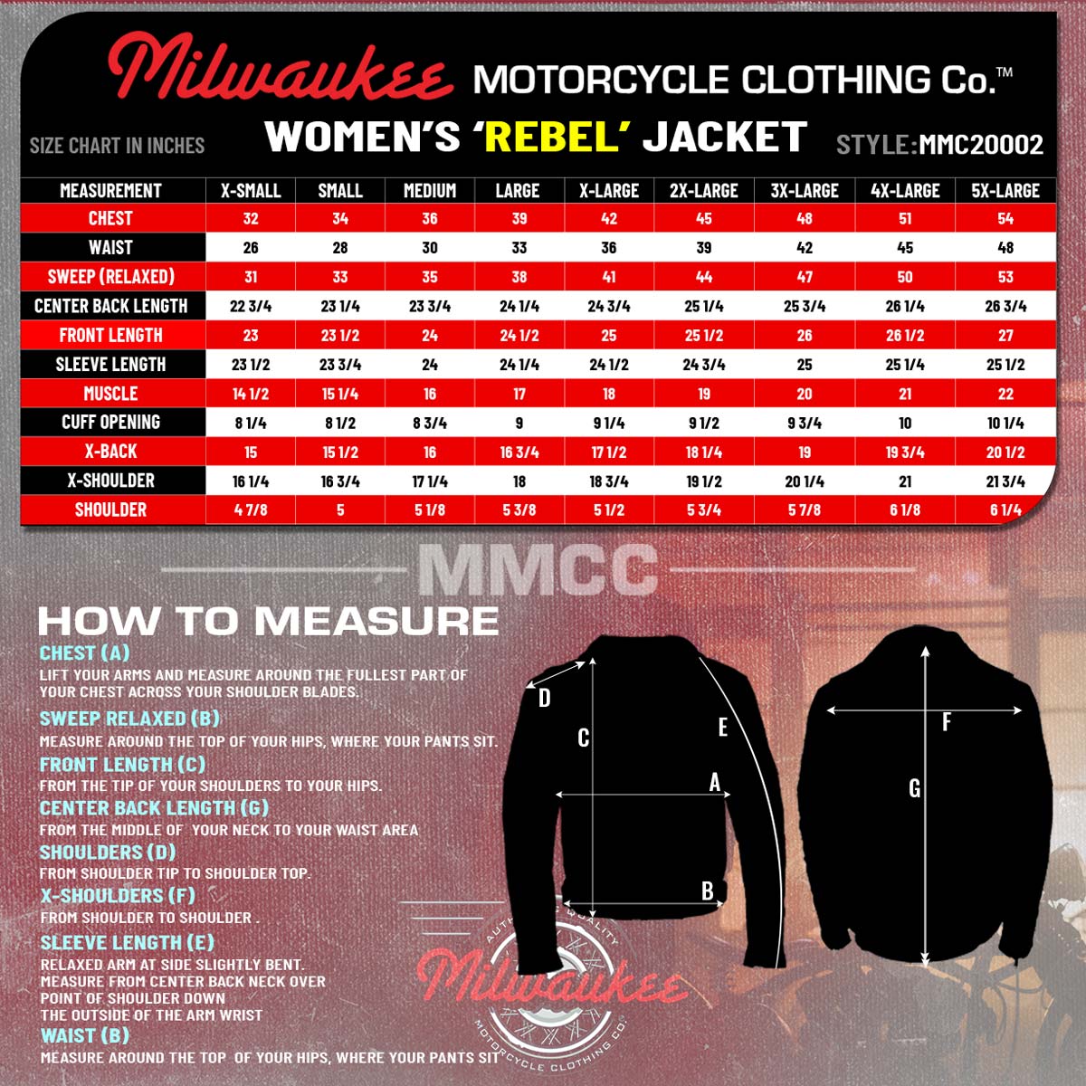 Milwaukee Motorcycle Clothing Co. Women’s Rebel Scooter Style Black Leather Biker Jacket w/ Mandarin Collar MMC20002