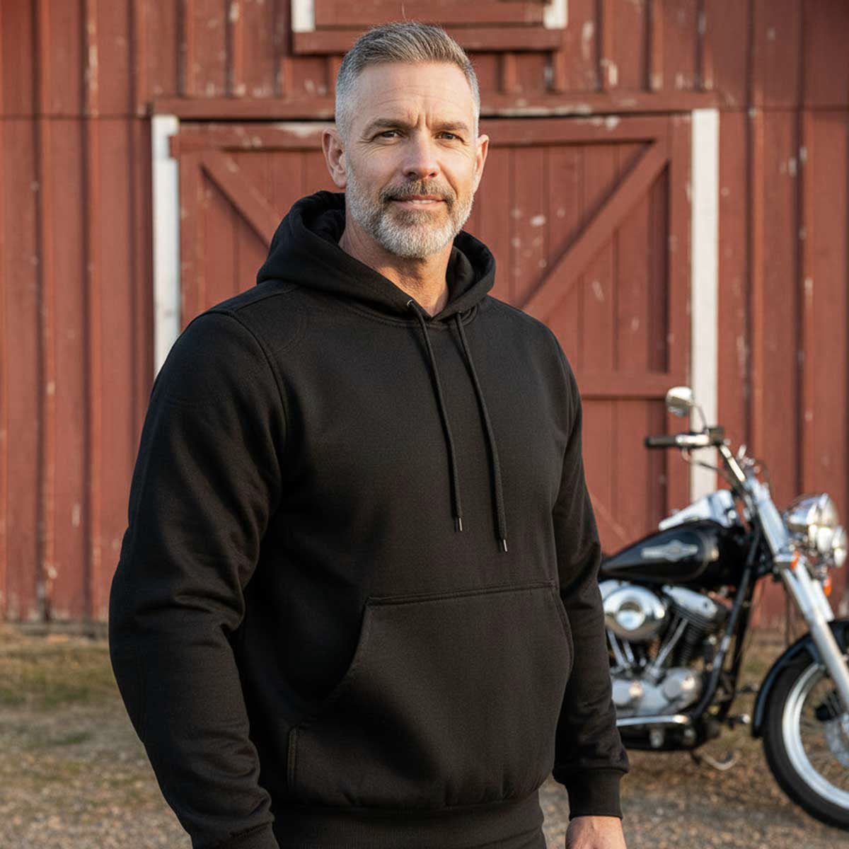 Milwaukee Leather Men's Streetguard Black CE Armored Riding Hoodie, Shoulder and Elbow Armor - MPM1770