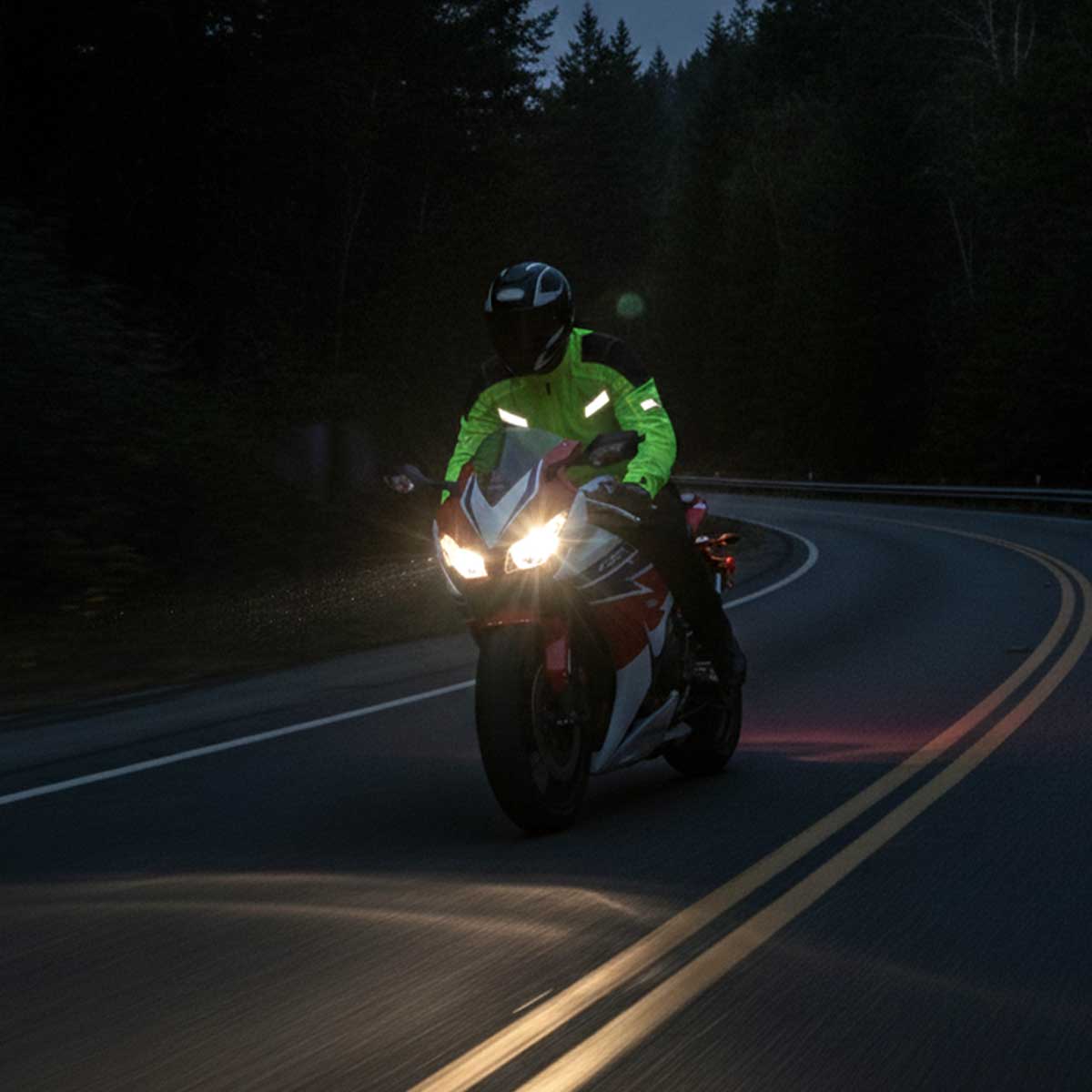 Milwaukee Leather MPM1792 Men's Black and High-Viz Green CE Armored Textile Motorcycle Jacket- All Season Biker Jacket