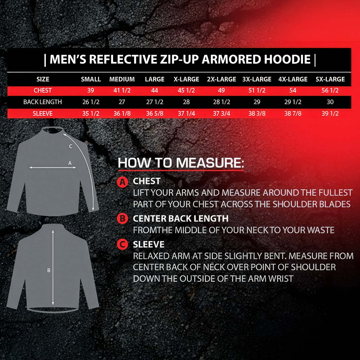 Milwaukee Leather Men's Bare Bones Black Reflective Skull CE Armored Riding Hoodie, Shoulder & Elbow Armor - MPM1798