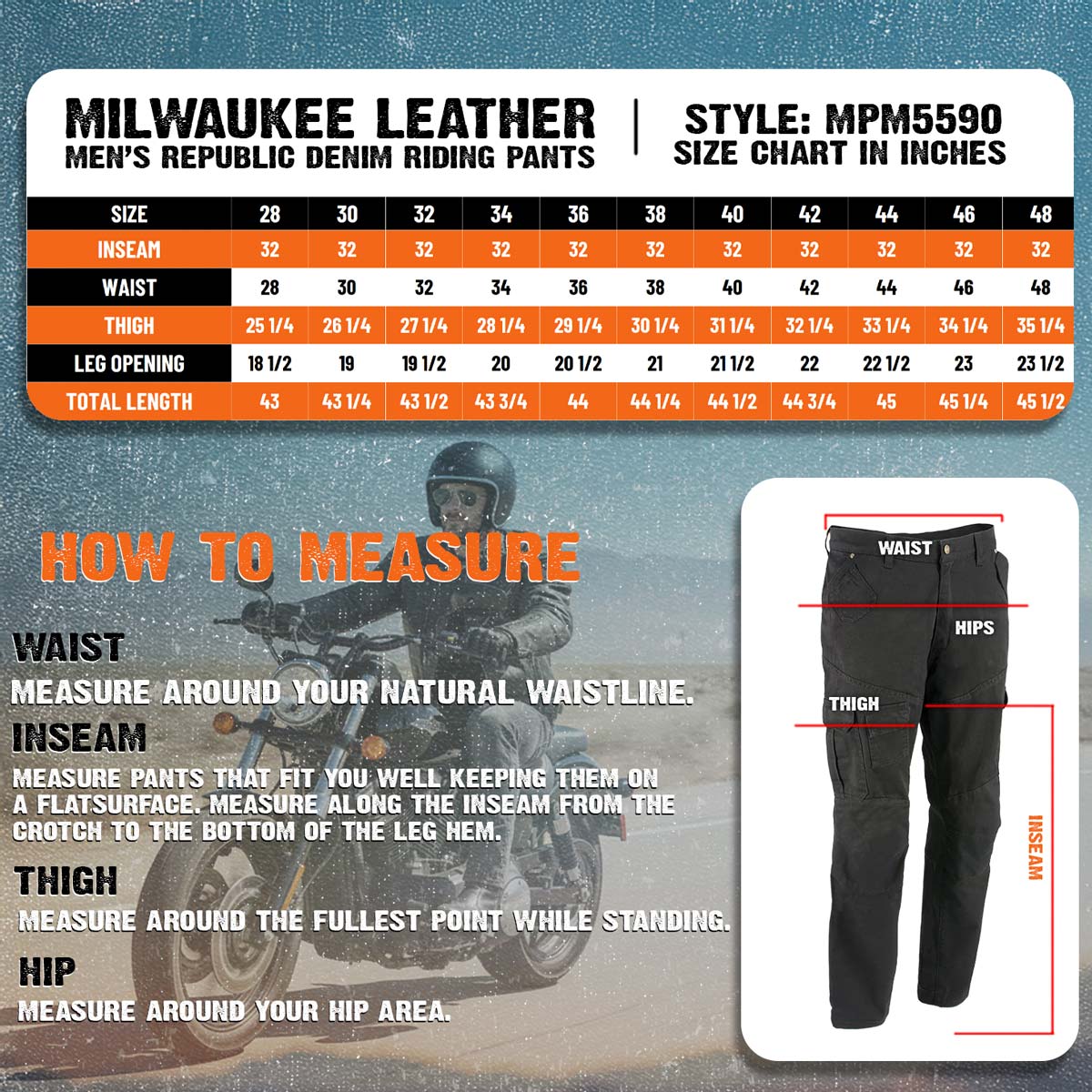 Milwaukee Leather MPM5592 Men's Camo CE Armored Motorcycle Denim Jeans Pants Reinforced w/ Aramid Fibers