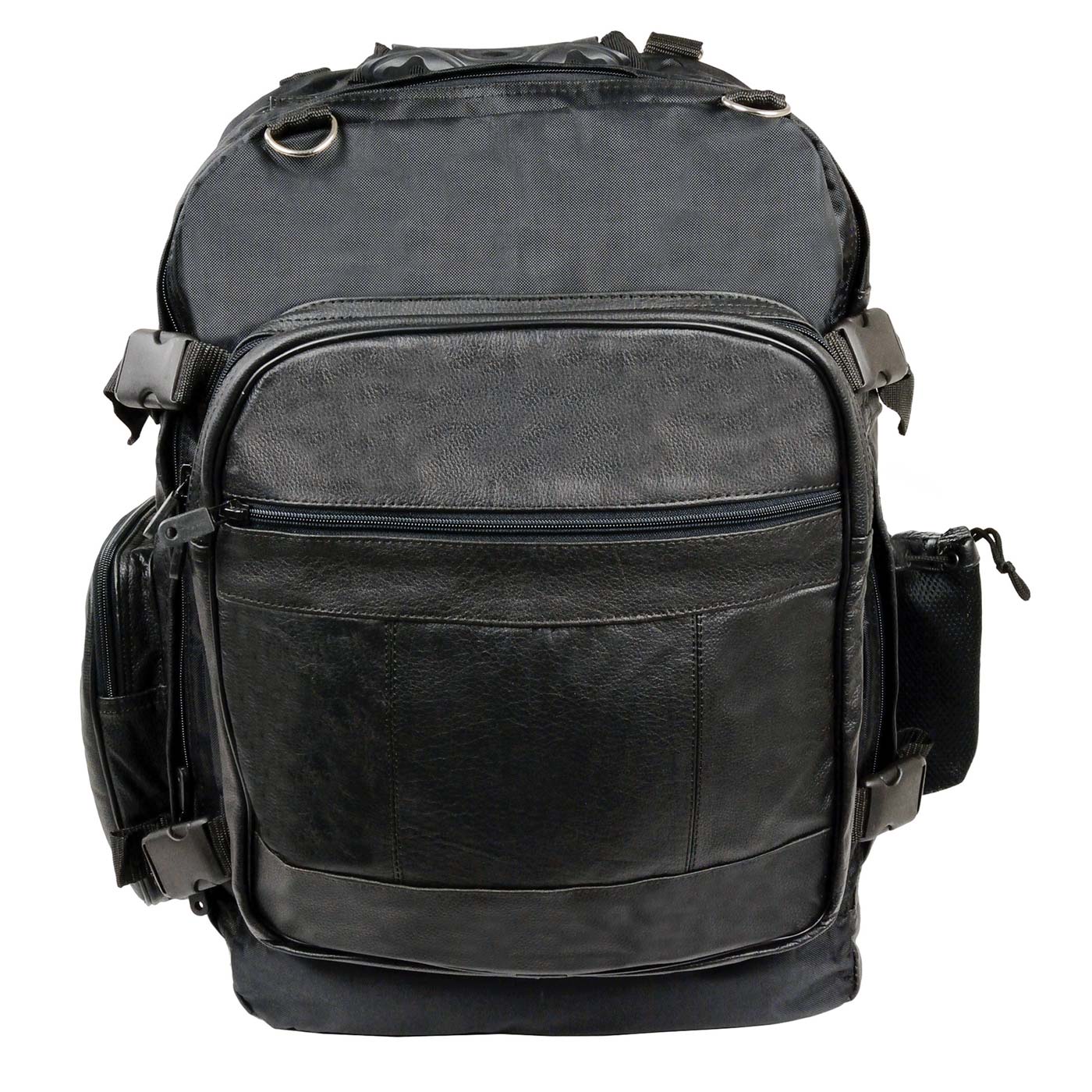 Milwaukee Leather SH540 Medium Black Size Leather and Textile Motorcycle Sissy Bar Back Pack Bag