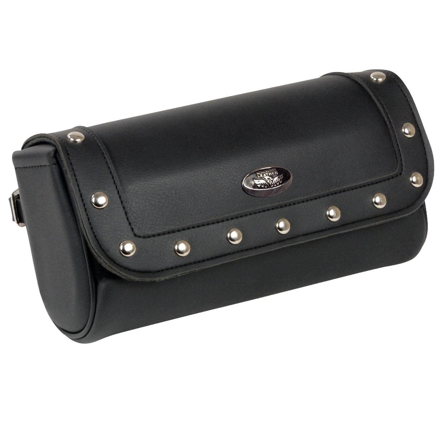 Milwaukee Leather SH614 Black PVC Large Riveted Motorcycle Tool Bag