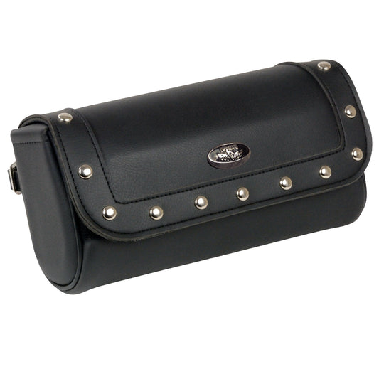 Milwaukee Leather SH614 Black PVC Large Riveted Motorcycle Tool Bag