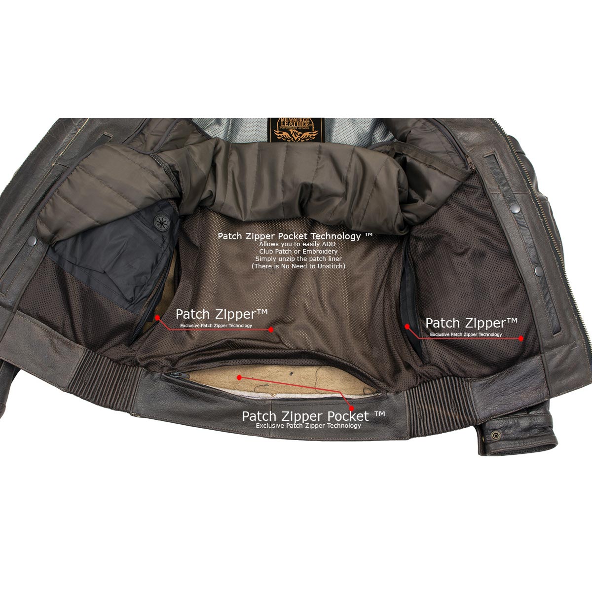 Milwaukee Leather LKM7006 Men's Classic Retro Distressed Brown Leather Jacket with CE Armor Protection