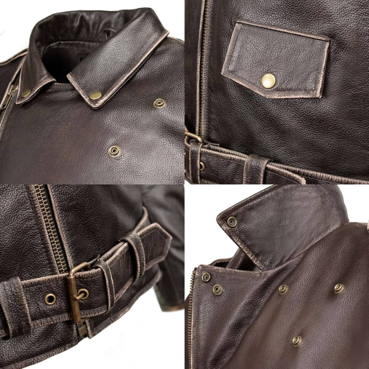 Milwaukee Leather Men's Live to Ride Classic Retro Brown Premium Leather CE Armored Motorcycle Jacket - Side Lace - LKM1707