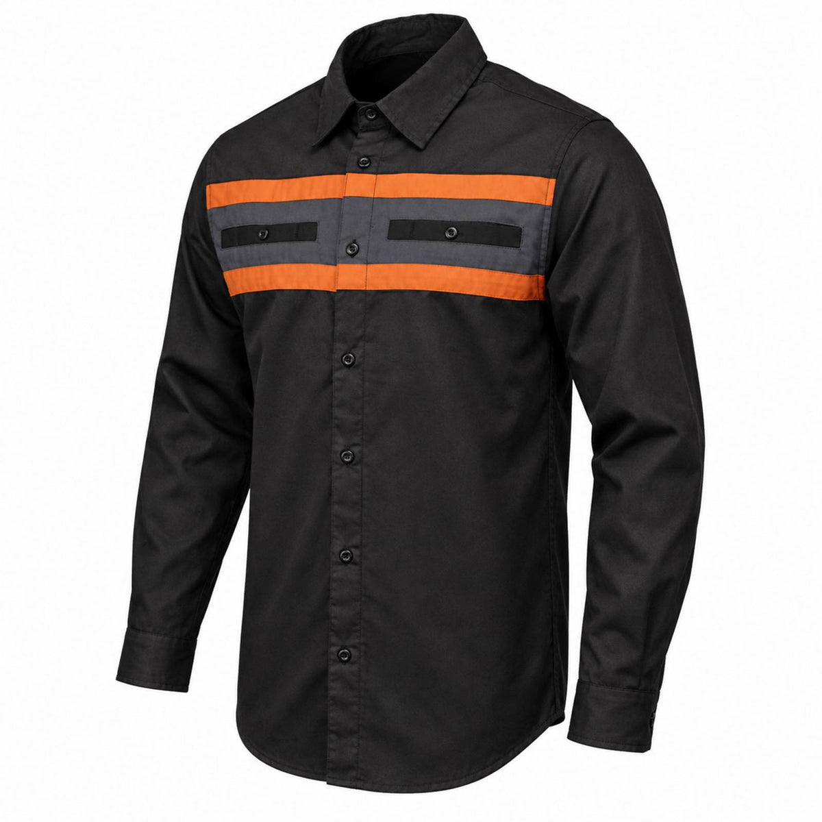 MMCC Men's Shift Crew Long Sleeve Vented Mechanic Shop Shirt - MMC16152