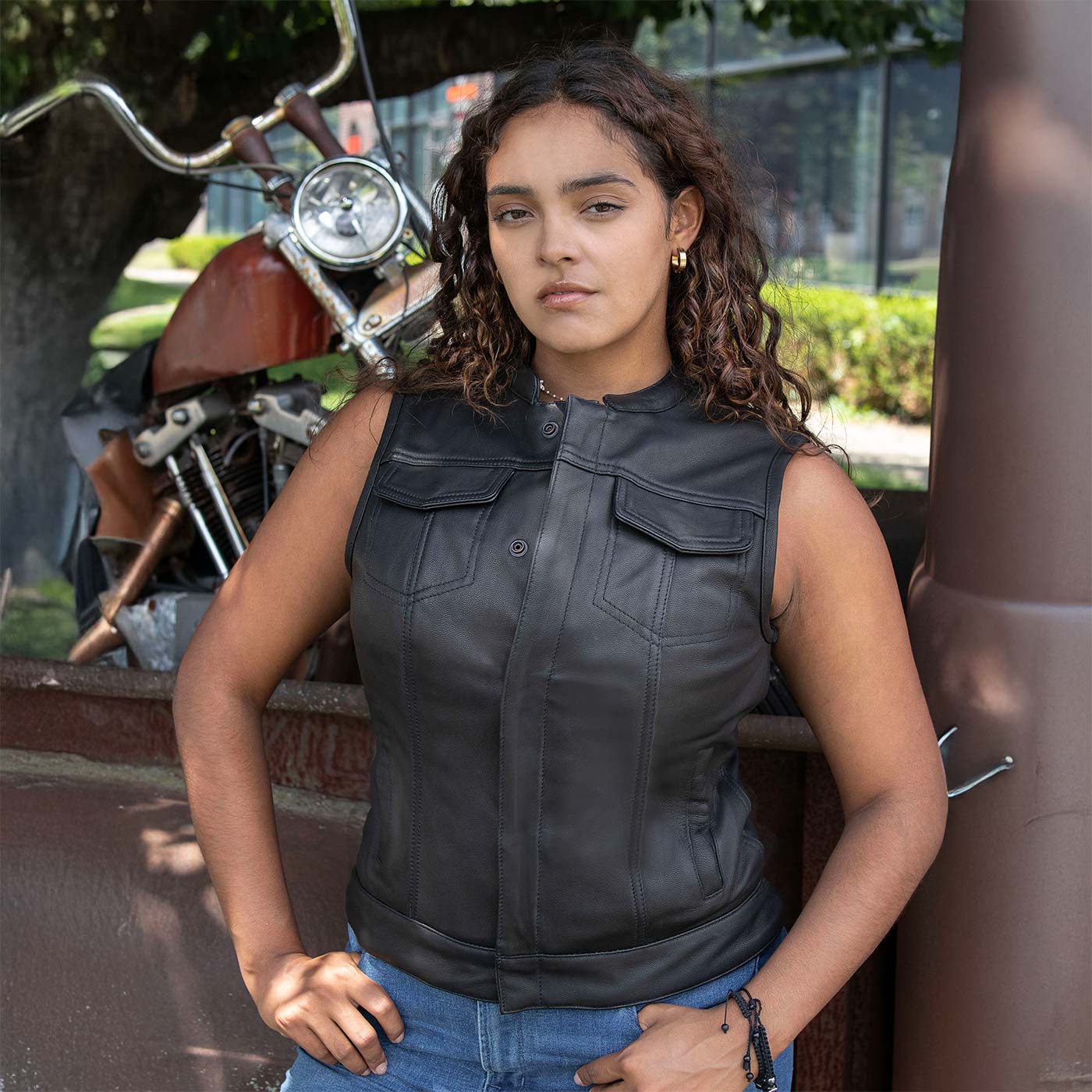 Milwaukee Motorcycle Clothing Co. Women's Girls-Club Black Leather