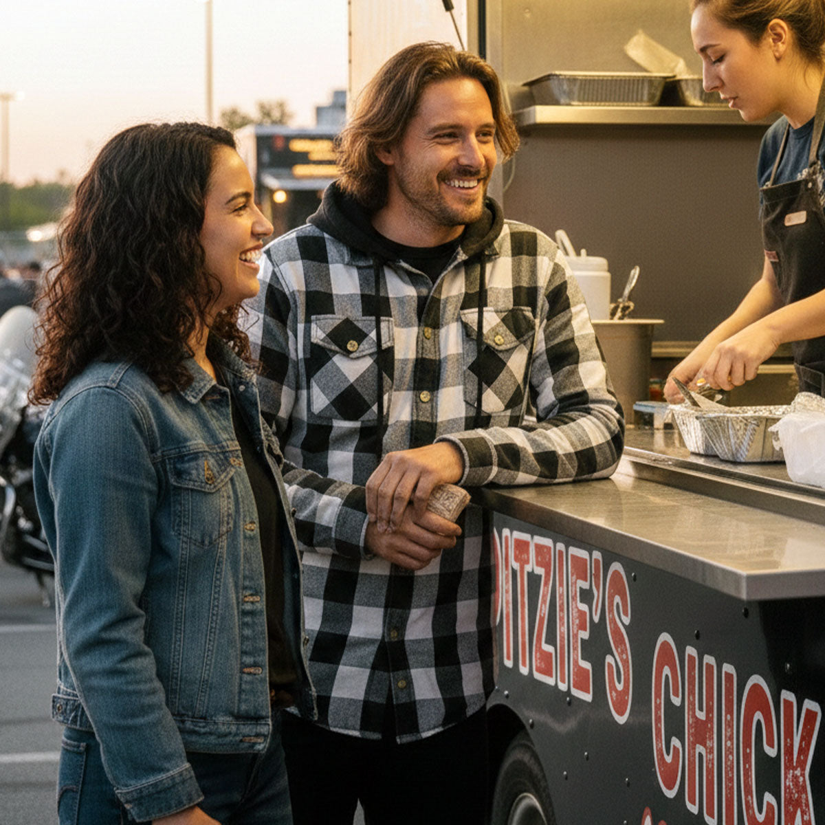 Milwaukee Leather Men’s Othello Black & White Plaid Hooded Riding Shirt w/ CE Armor & Aramid Fiber Panels - MPM1629