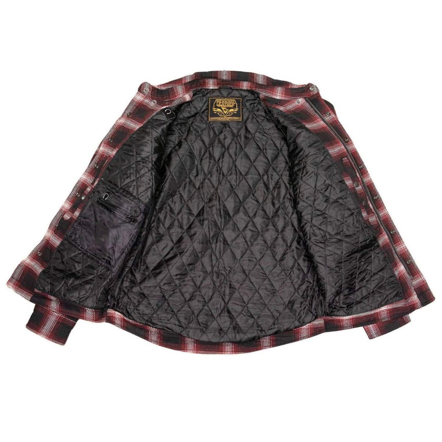 Milwaukee Leather MPM1637 Men's Plaid Mechanic Long Sleeve Flannel Biker Shirt