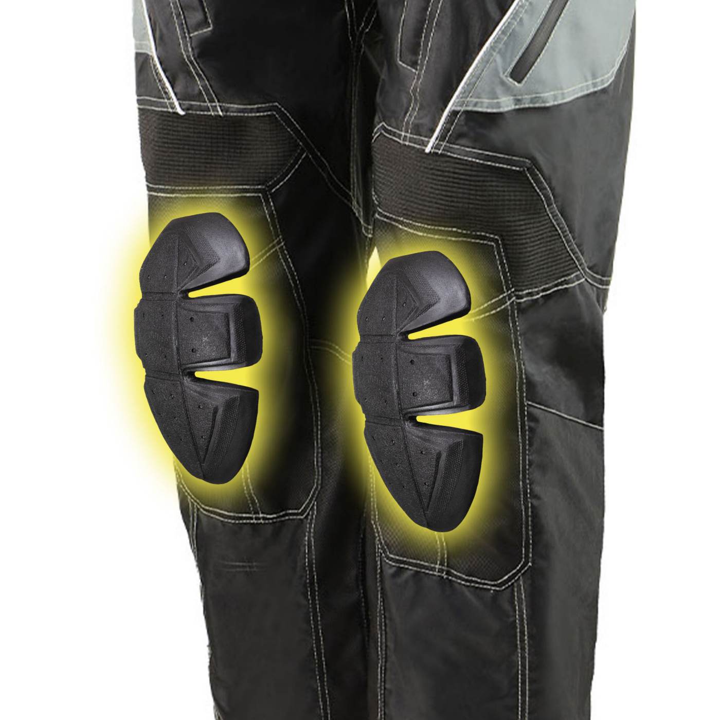 Milwaukee Leather MPM5730 Men's Black and Grey Tri-Tex Fabric Motorcycle Rider Pants w/ CE Armor Protection
