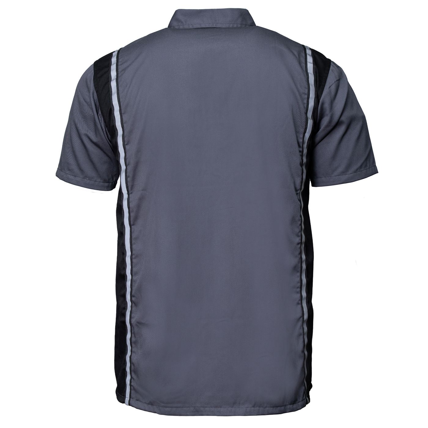 Milwaukee Motorcycle Clothing Co. Men’s Blk/Grey Mechanic Work Shirt – w / Reflective Strip, Rider‑Built MDM11612