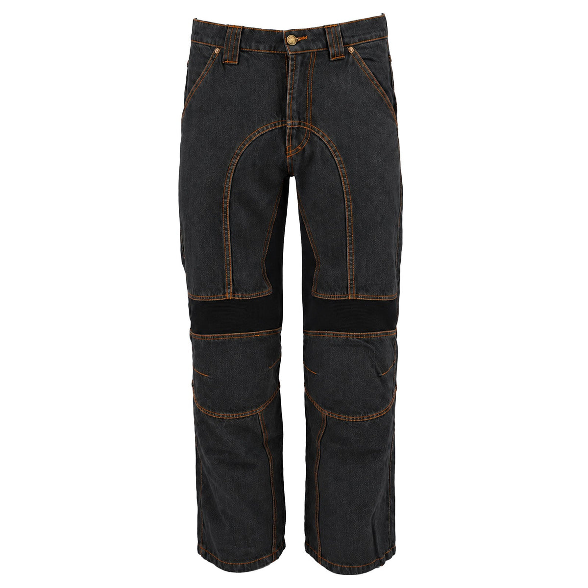 Milwaukee Leather Men's Armored Classic Fit Black Denim Motorcycle Racing Style Pants - MDM5016