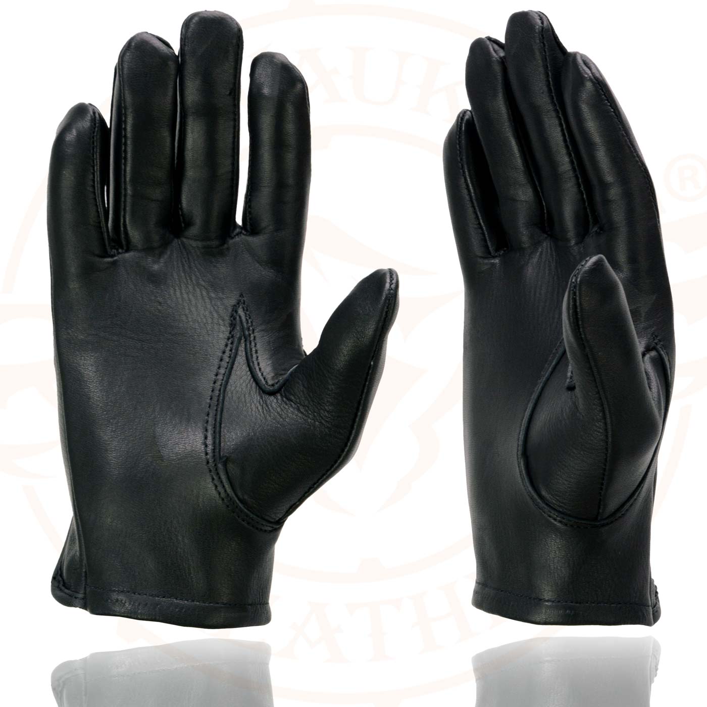 Milwaukee Leather MG7720 Women's Black Perforated Deer Skin Leather Motorcycle Gloves w/ Breathable Open Knuckle