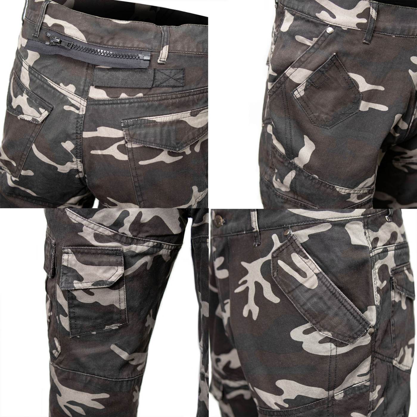 Milwaukee Leather MPM5592 Men's Camo CE Armored Motorcycle Denim Jeans Pants Reinforced w/ Aramid Fibers