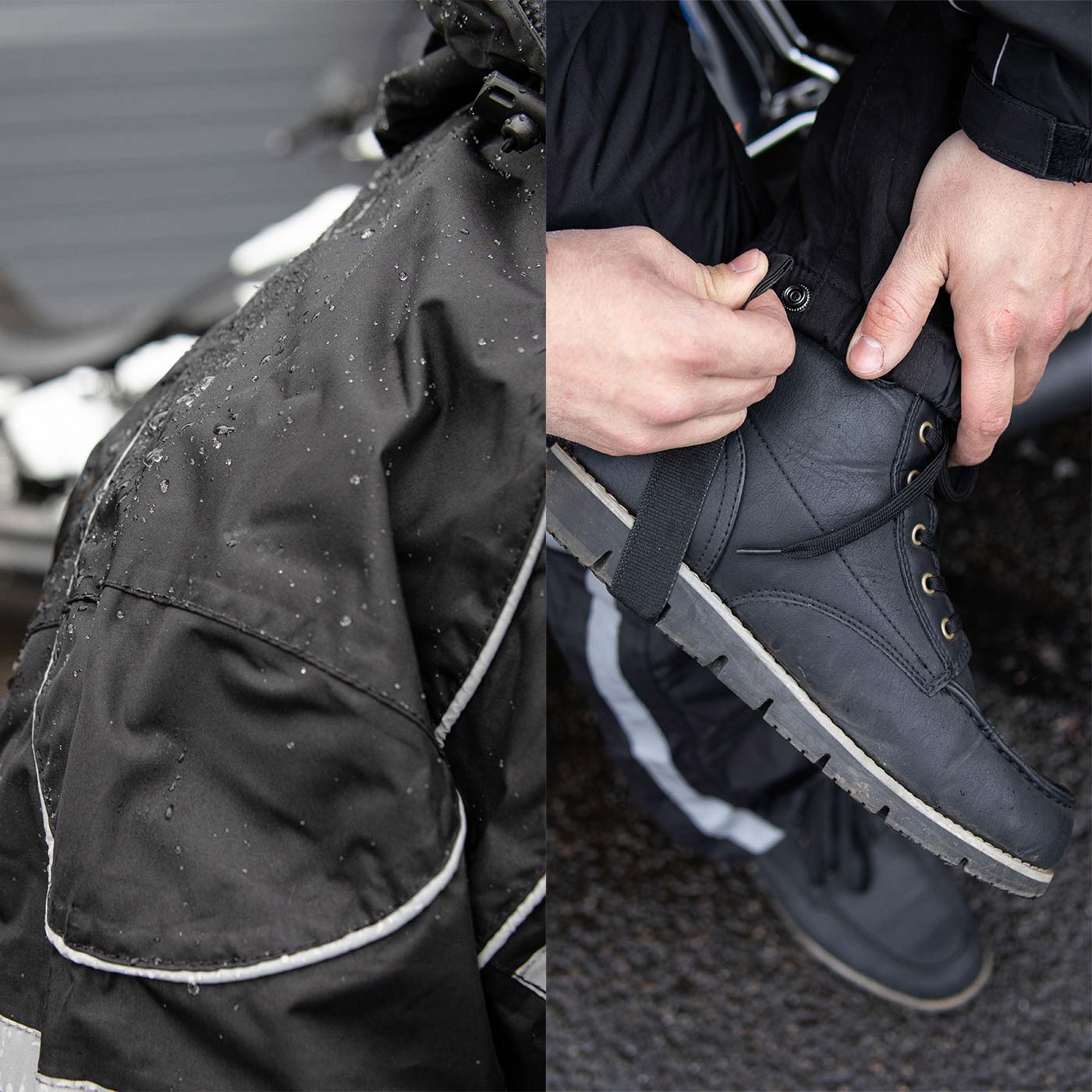 NexGen SH2331 Men's Black Water Resistant Rain Suit with Reflective Tape