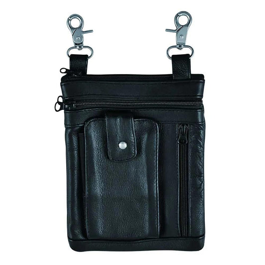 Leather Ladies Clip on Bag for Riders