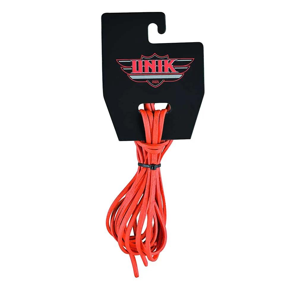 Red leather side laces