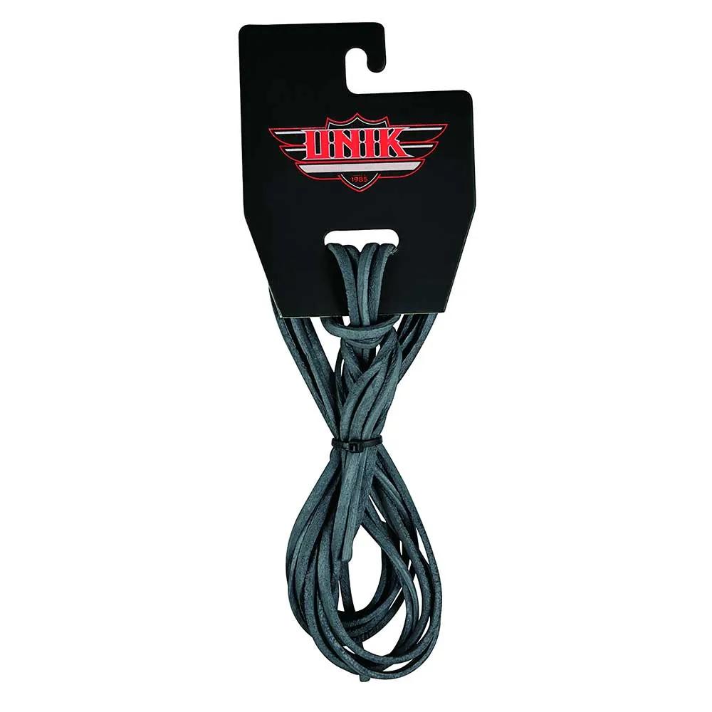 Gray leather side laces cord