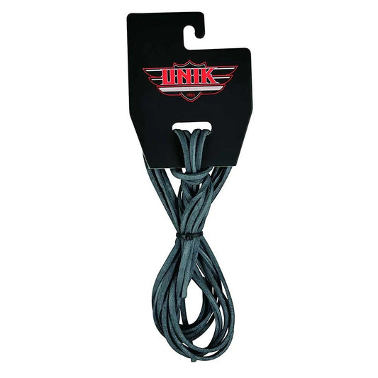 Gray leather side laces cord