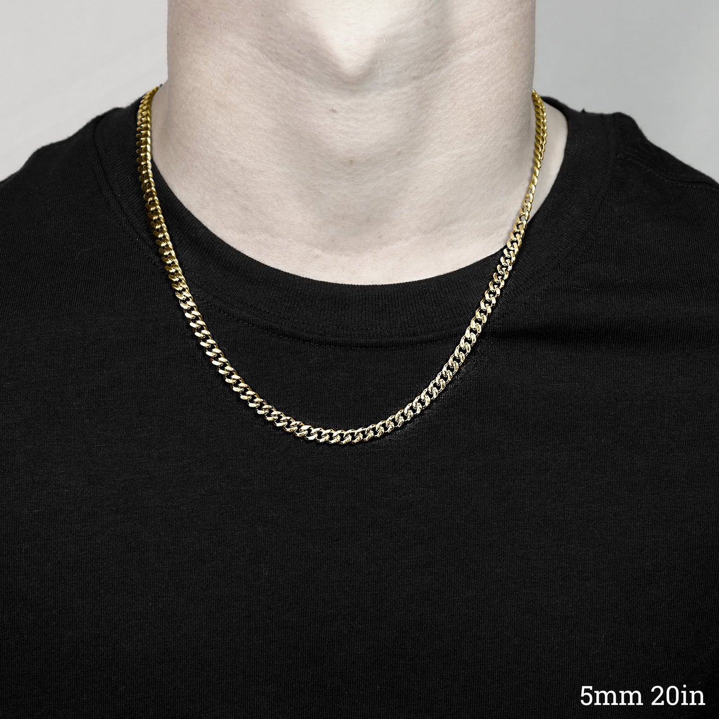 Gold Diamond Cut Curb Chain