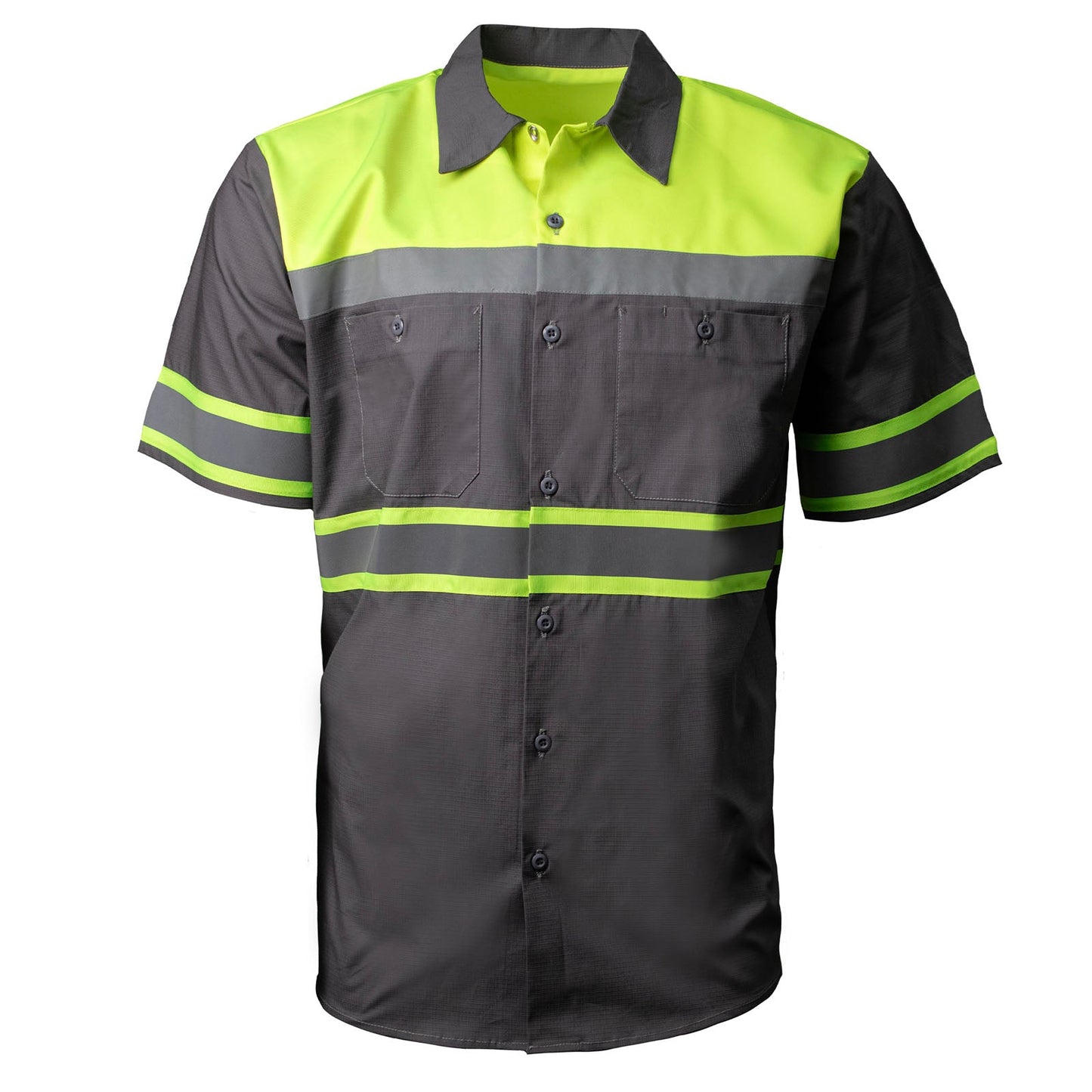 MMMCC Men’s Safeway Green/Grey Mechanic Rider Ready Shirt w/ Reflective Strip MDM11615