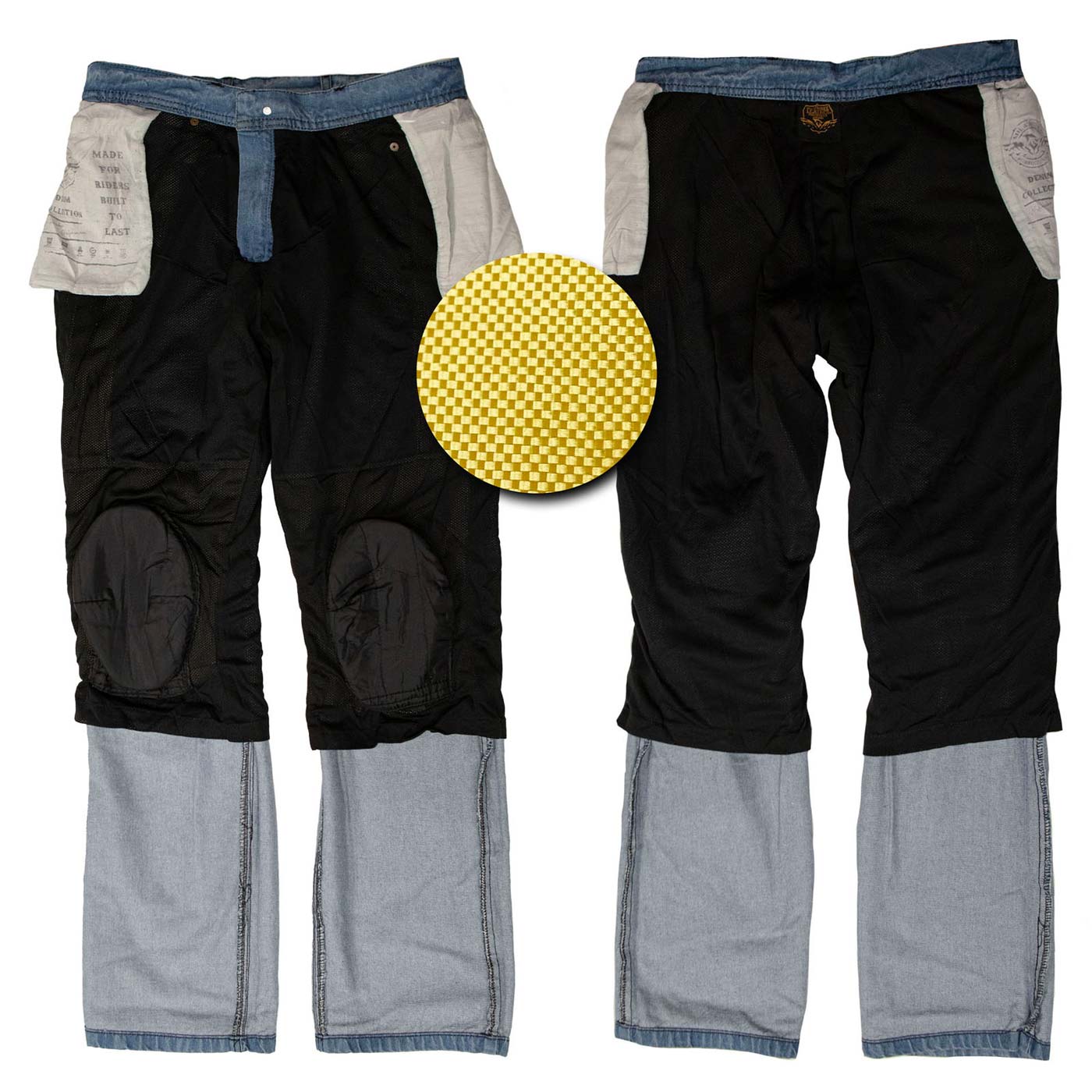 Milwaukee Leather MDM5002 Men's Metro Blue CE Armored Motorcycle Riding Denim Jeans Reinforced w/ Aramid Fibers