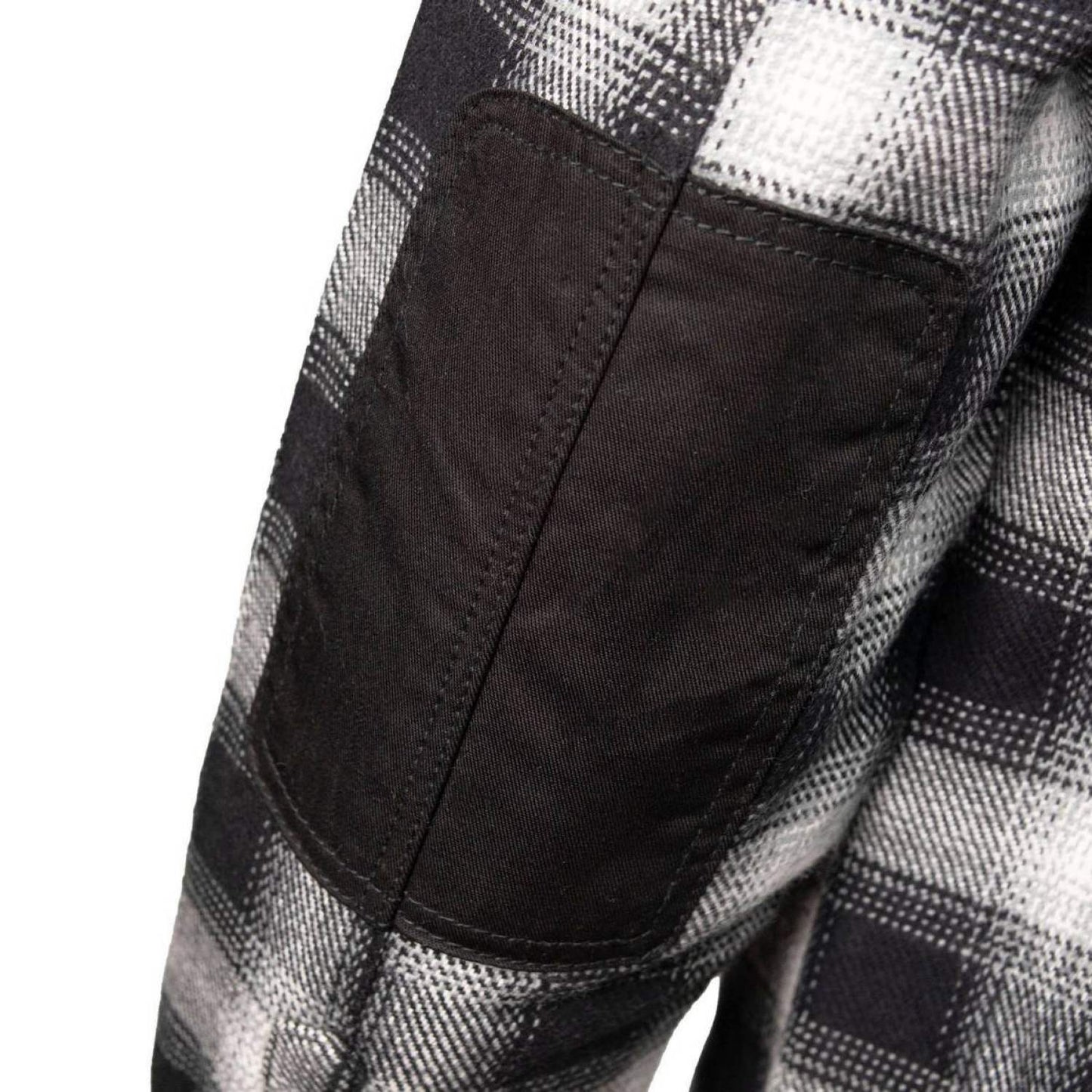 Milwaukee Leather MPM1638 Men's Black and White Checkered Flannel Motorcycle Riding Shirt