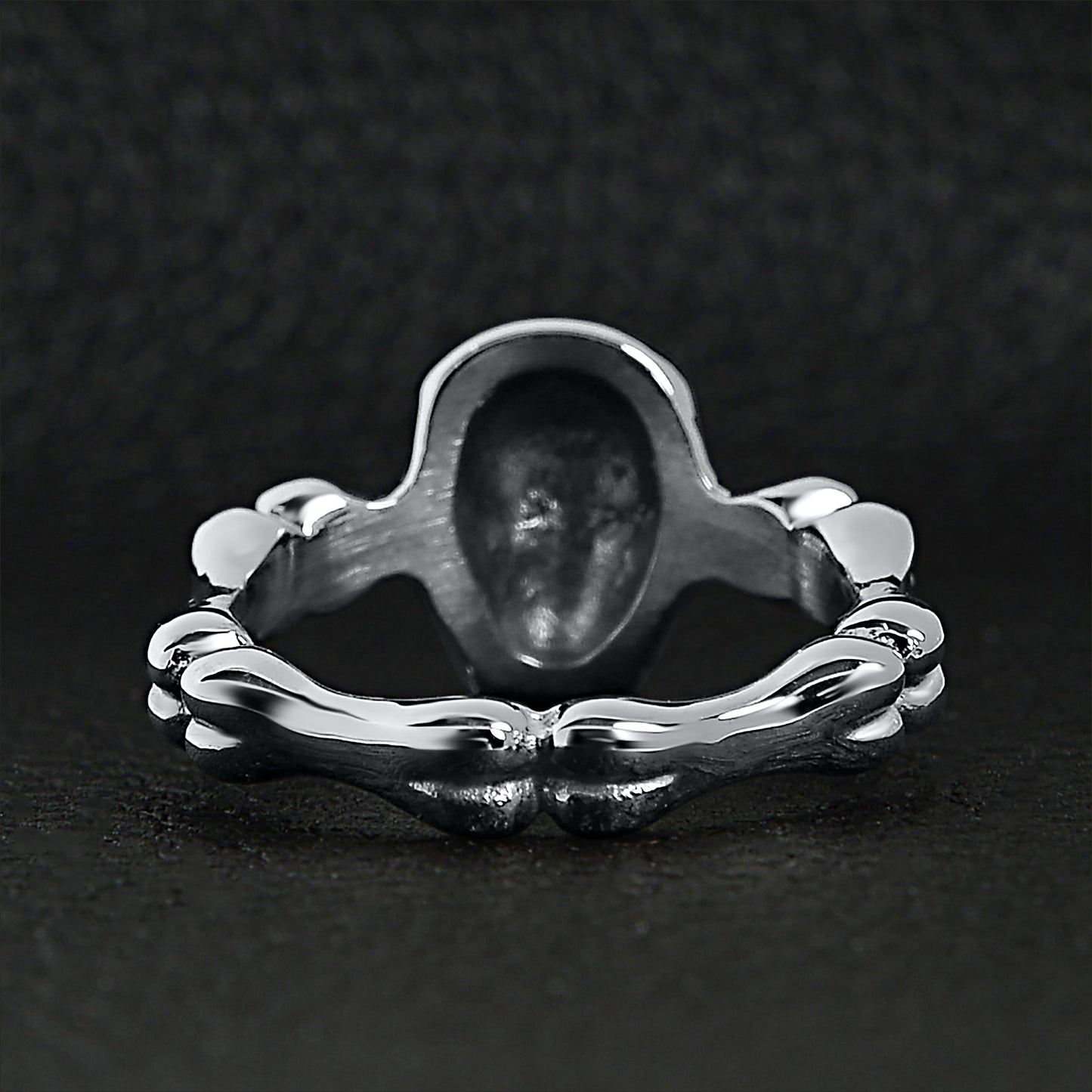 Stainless Steel Skull And Bones Unisex Ring