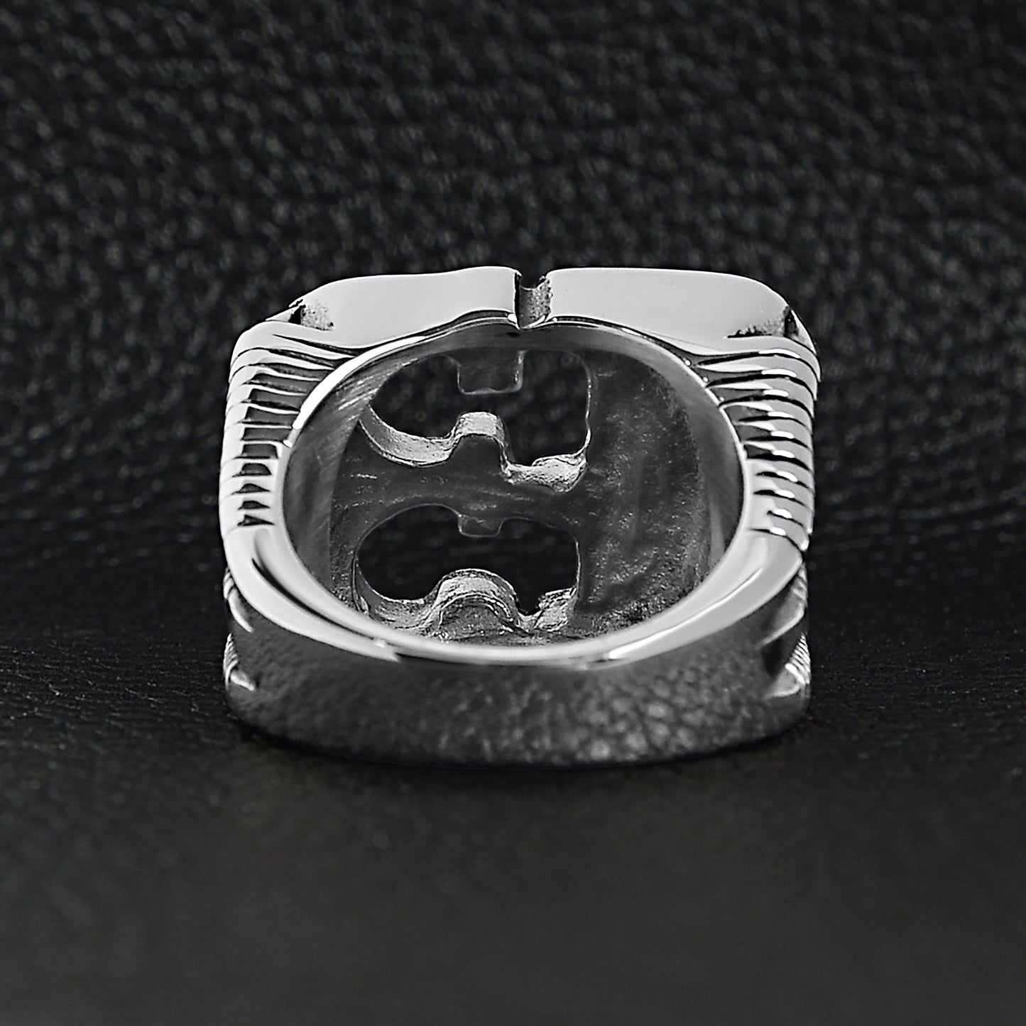 Stainless Steel Black Gothic "13" Dragon Claw Signet Ring