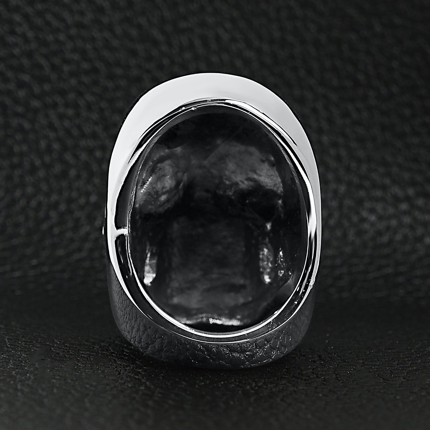 Stainless Steel Grinning Skull Ring