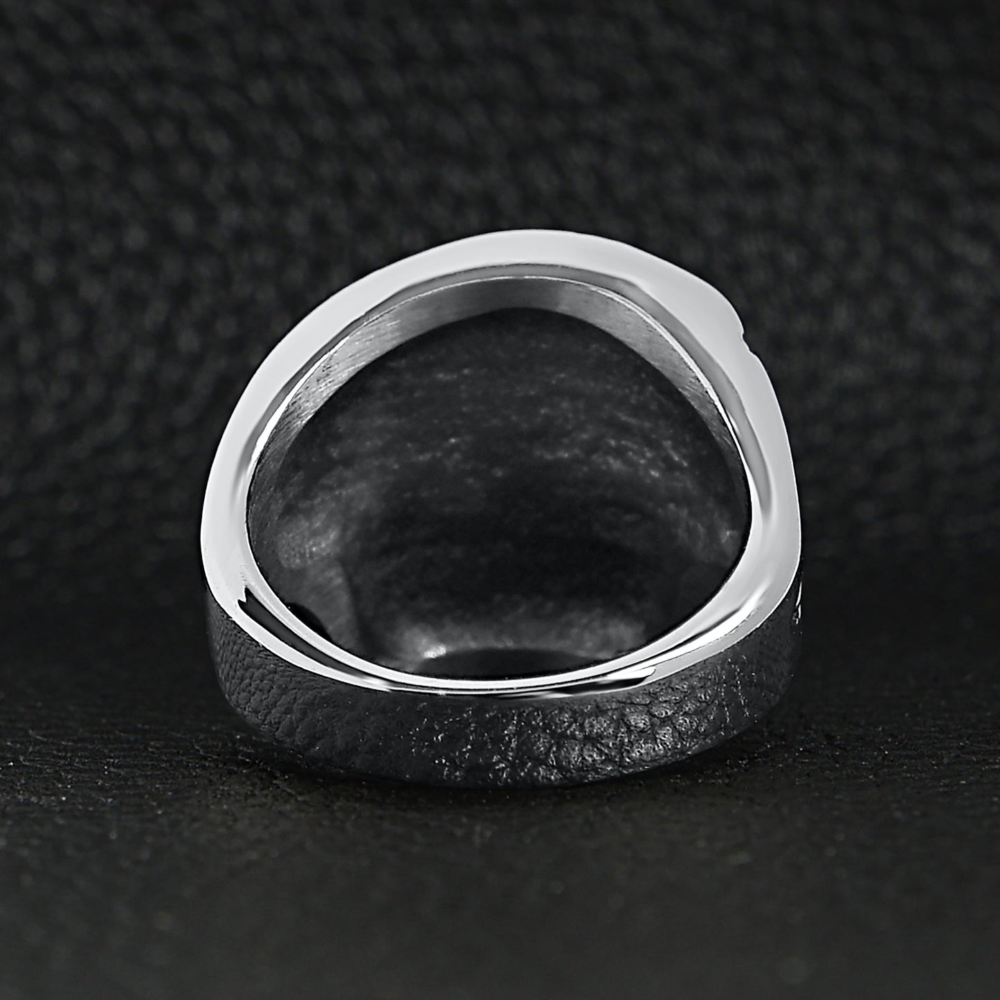 Stainless Steel Polished Skull With Cigar Unisex Ring