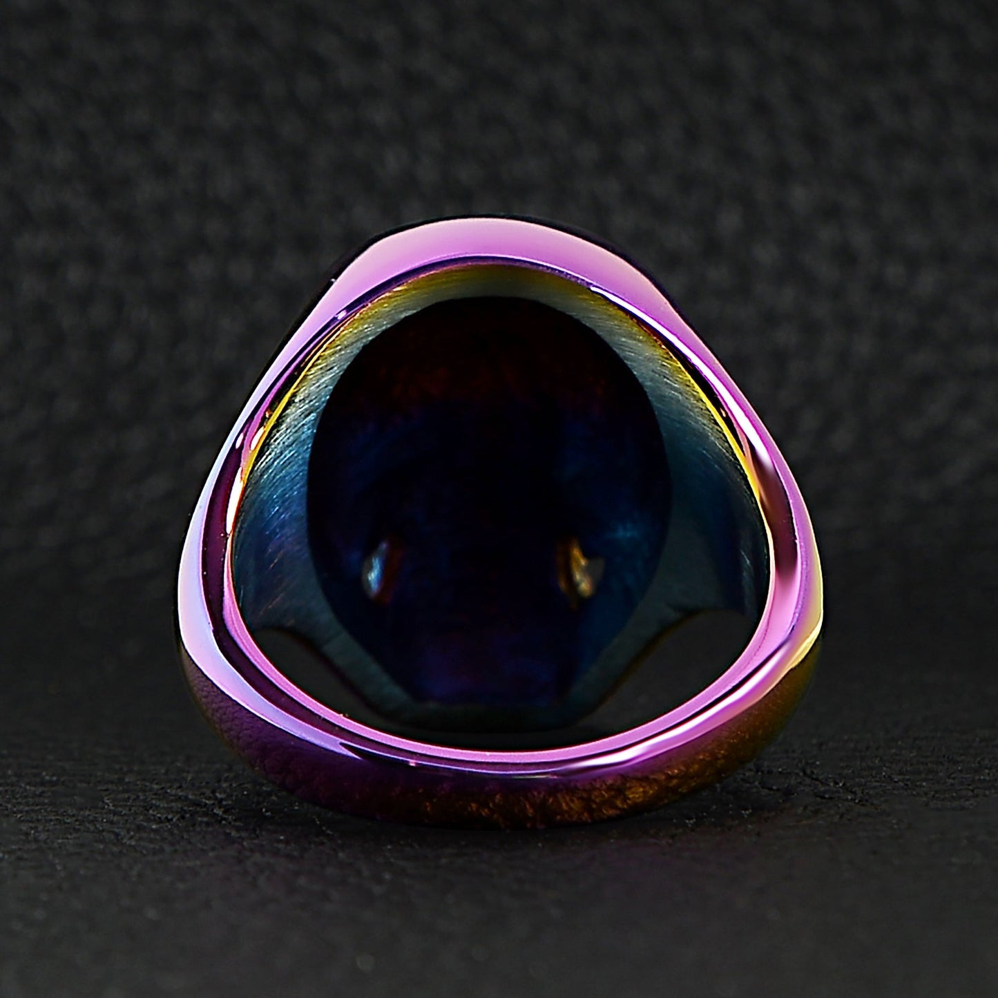 Stainless Steel Rainbow Skull Ring